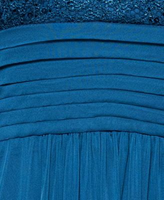 Petites Lace Long Halter Dress