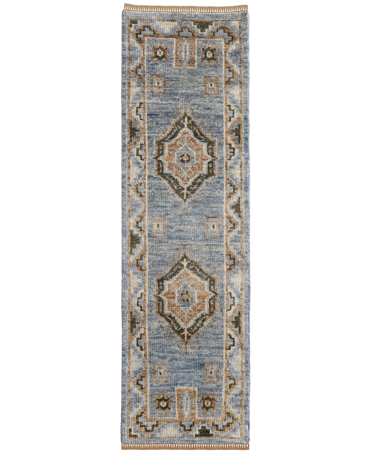 Feizy Fillmore 6935f 2'6"x14' Runner Area Rug In Blue