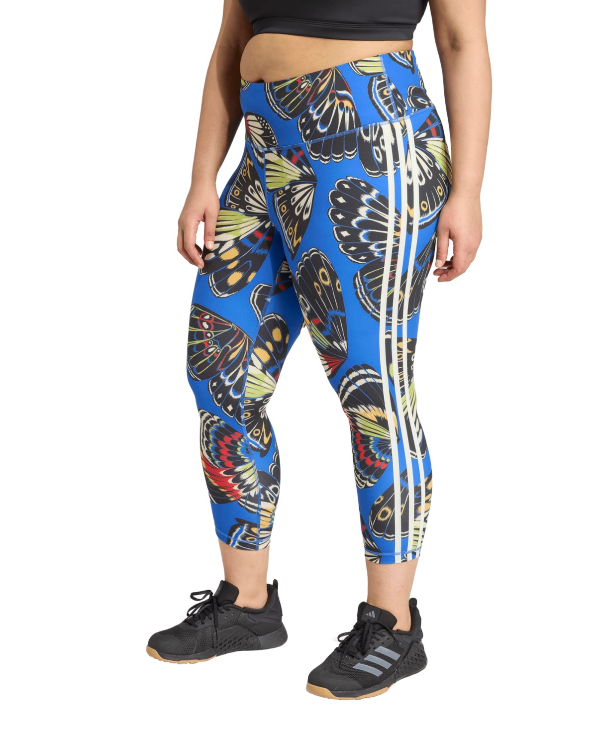 Adidas Originals Plus Size High-rise Farm 7/8 Leggings Pants