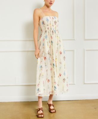 Line & Dot - Women's Fiori Floral-Embroidered Maxi Dress