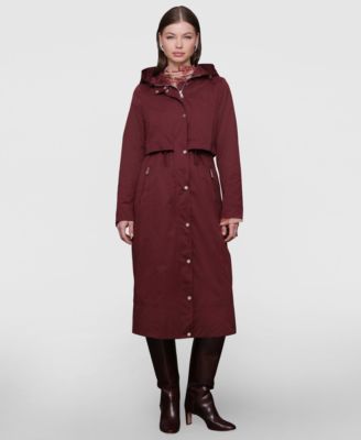 Women's Hooded Canvas Maxi Coat