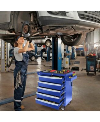 5-Drawer Rolling Metal Tool Chest with Wheels and Lock