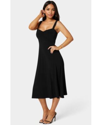 Women's Sweetheart Fit and Flare Midi Dress