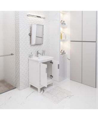 Elise 24.5 in. W x 18 in. D Bath Vanity in Pure White with Ceramics Vanity Top in White with White Basin