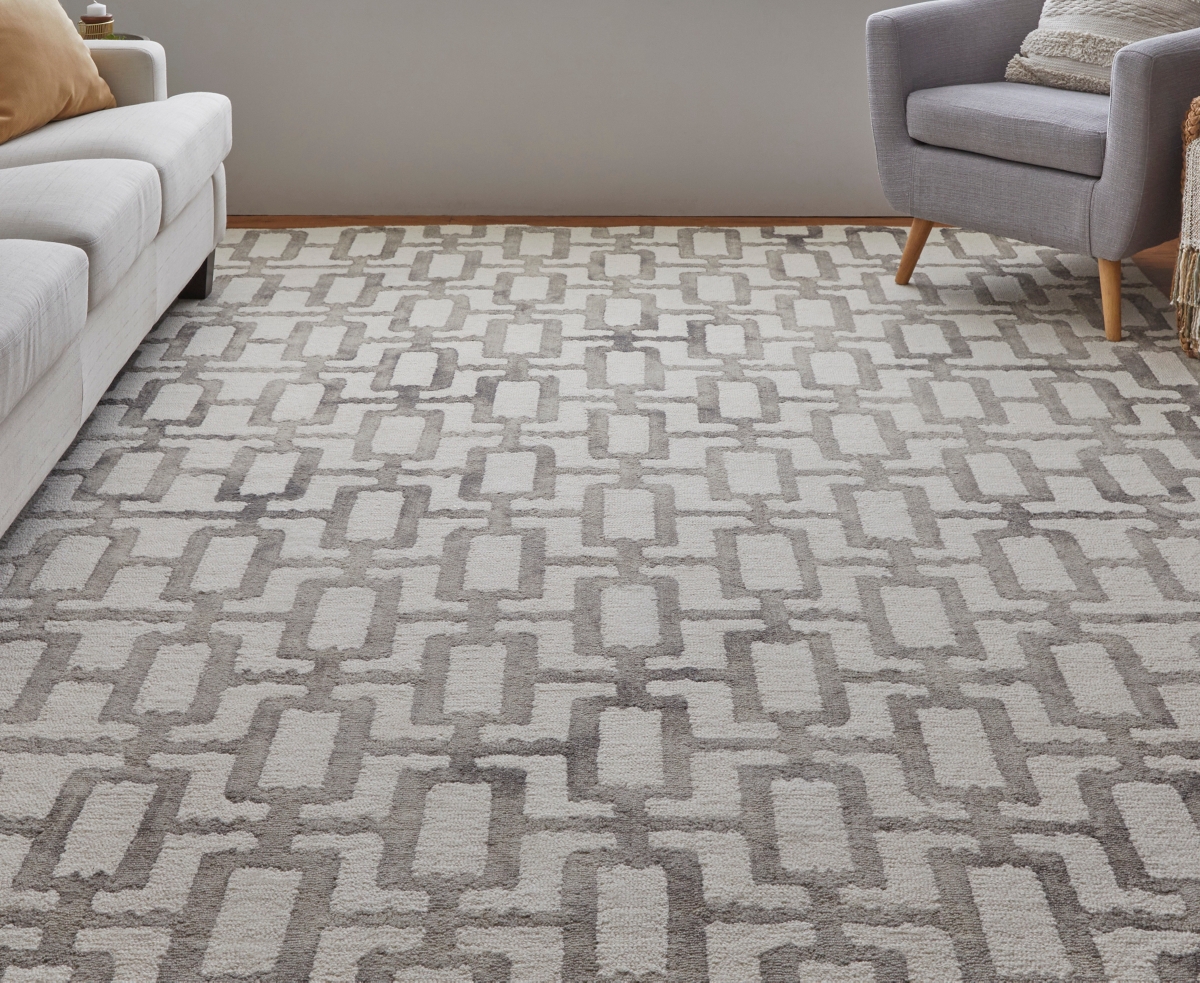 Feizy Lorrain 8919f 5'x8' Area Rug In White