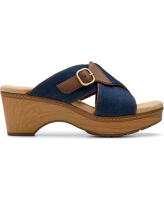 Seannah Nora Wedge Block Heel Sandals