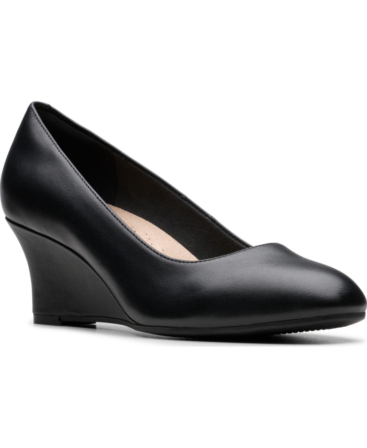Женские туфли Clarks Collection Olivette Cultured Pearl Pumps, цвет: Чёрный кожаный — фото 1