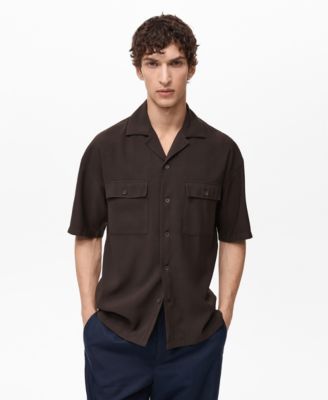 MANGO - Men's Pockets Viscose Shirt
