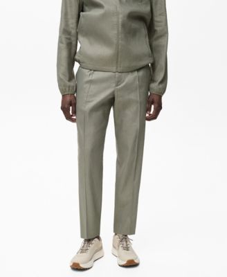 MANGO - Men's Pleated Linen Pants