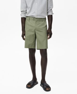 Men's Interior Elastic Strip Cotton Bermuda Shorts