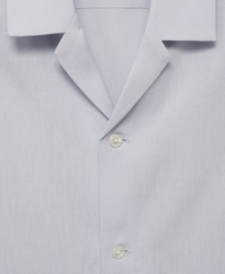 Men's Lyocell-Linen Bowling-Collar Shirt