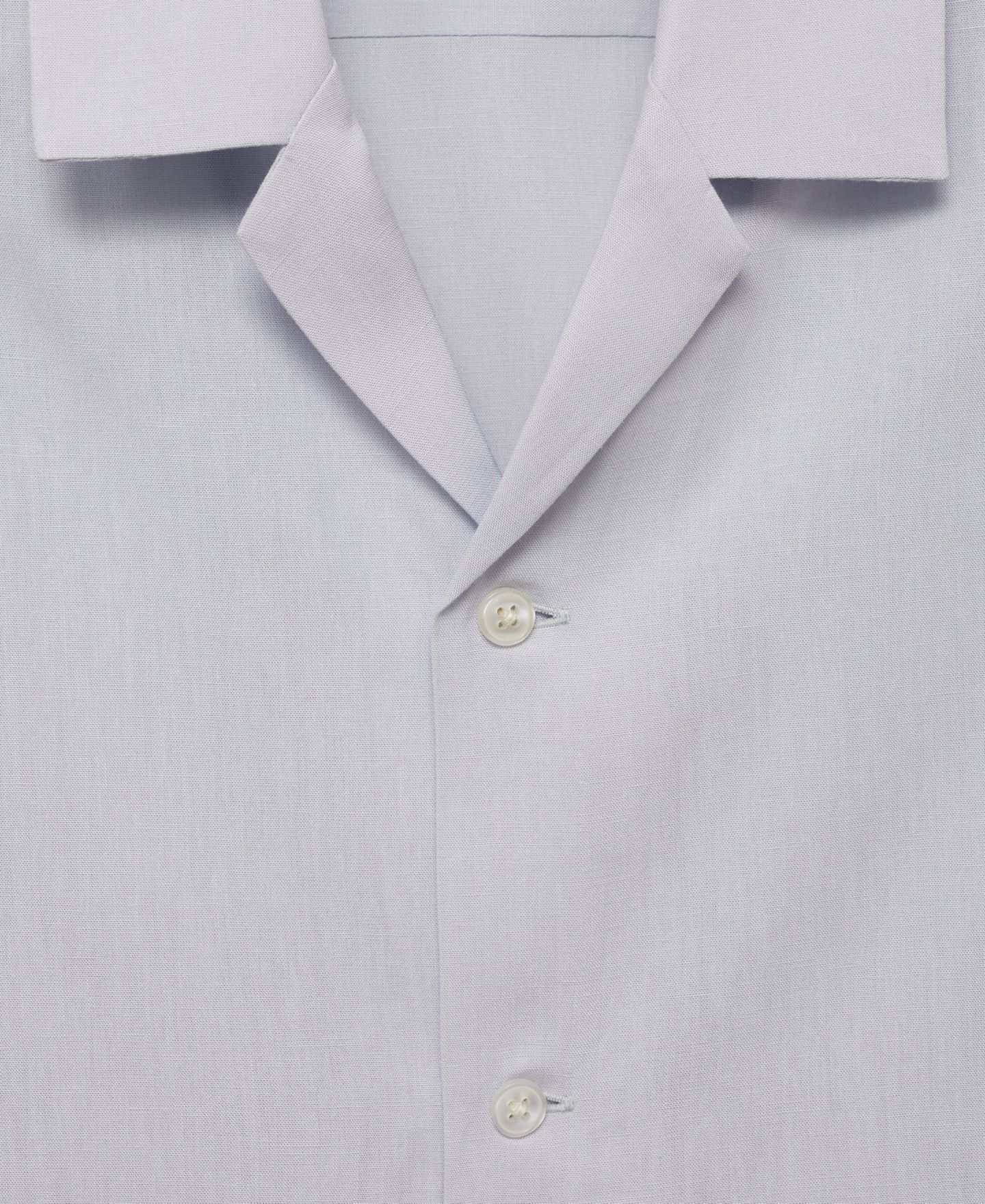 Мужская рубашка Mango Lyocell-Linen Bowling-Collar, цвет: Небесно-голубой — фото 7
