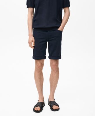 MANGO - Men's Slim-Fit Denim 11.61" Bermuda Shorts