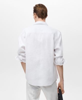 Men's Linen Pocket Shirt