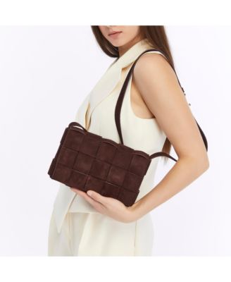 Women's Woven Suede Shoulder Bag, Created for Macy's
