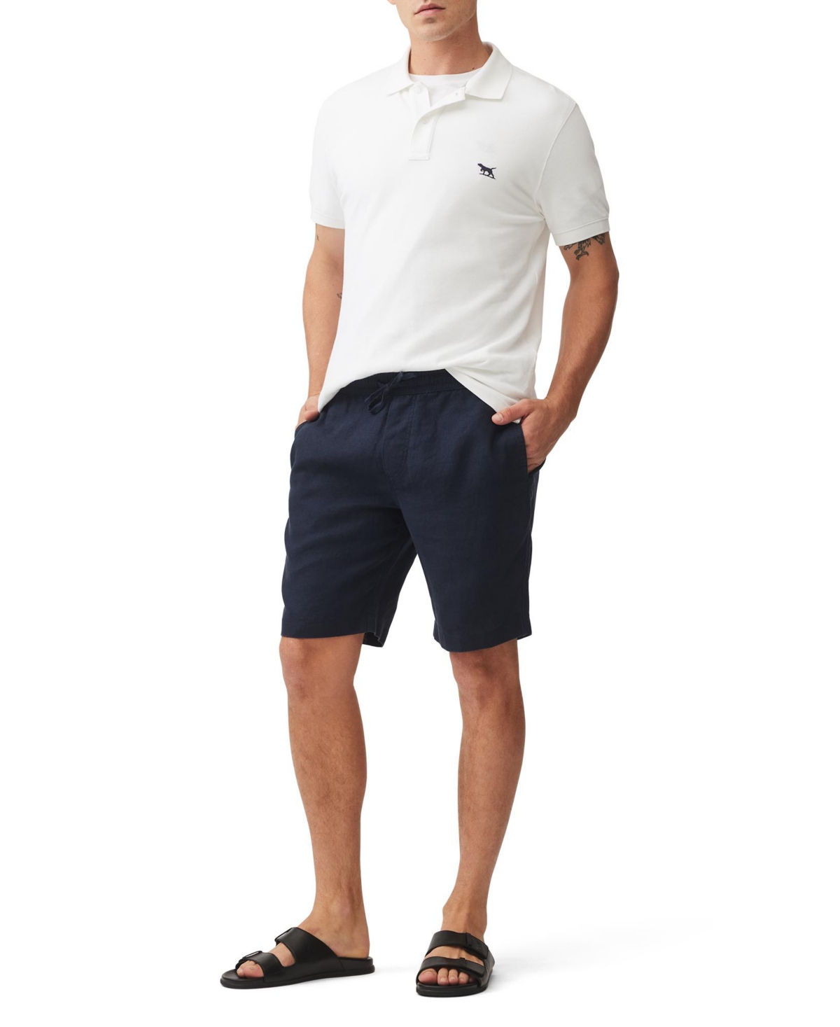 Rodd & Gunn Linen 9 Resort Shorts In Blue
