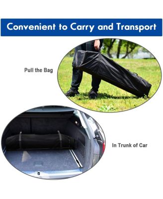 8 x 8 Feet Outdoor Pop-up Canopy Tent with Portable Roller Bag and Sand Bags