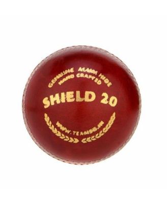 SG Cricket Shield 20 Premium Leather Ball (Red Color)