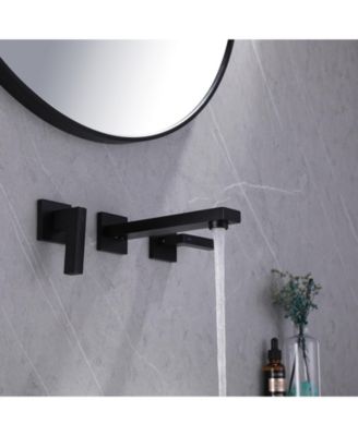 Two-Handle Wall Mounted Bathroom Faucet