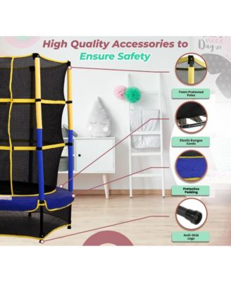 55" Kiddy Trampoline & Enclosure Set - Easy Assembly