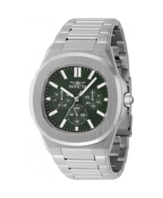 Men's 48329 Speedway Quartz 3 Hand Green Dial Watch