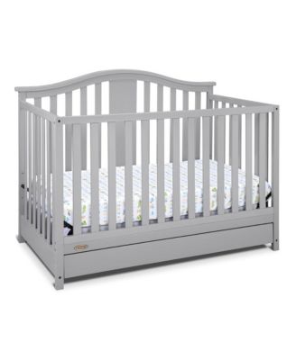 Solano 4-in-1 Convertible Crib with Drawer - Pebble Gray