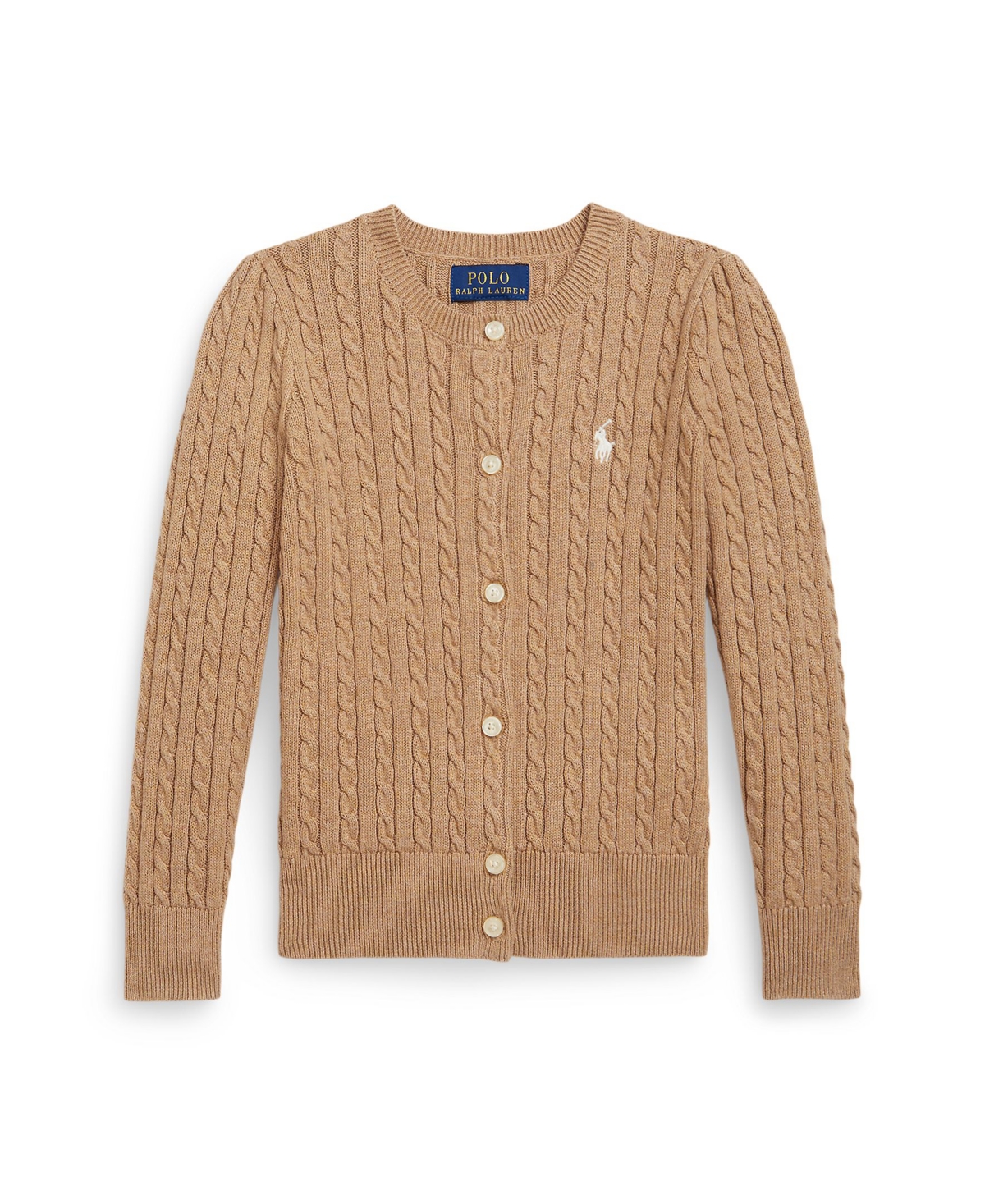 Polo Ralph Lauren Toddler And Little Girls Mini-Cable Cotton Cardigan