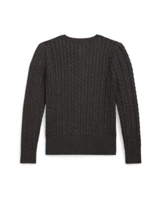 Girls 2T-6X Mini-Cable Cotton Cardigan
