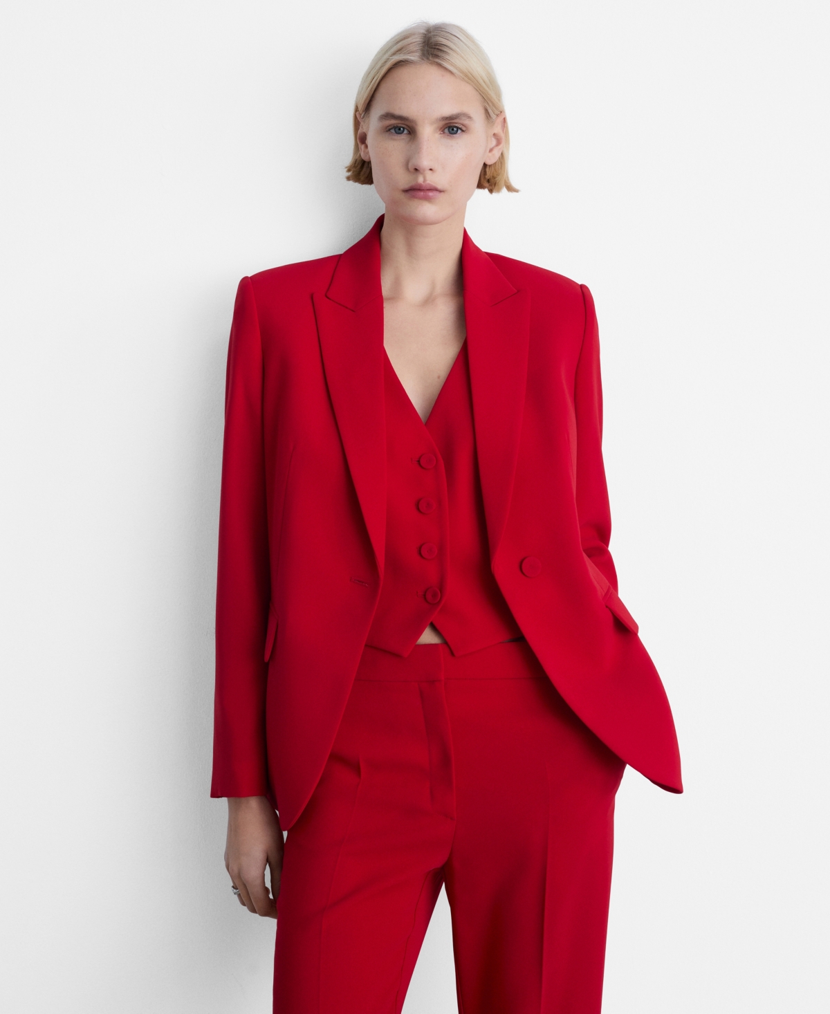 Women's Structured Suit Jacket - Black