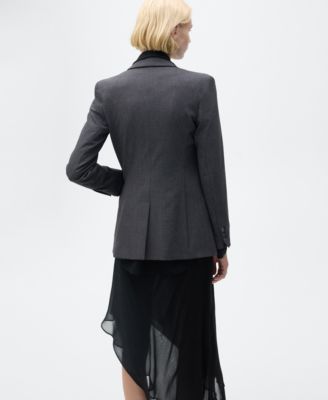 Women's Straight-Fit Micro-Houndstooth Jacket