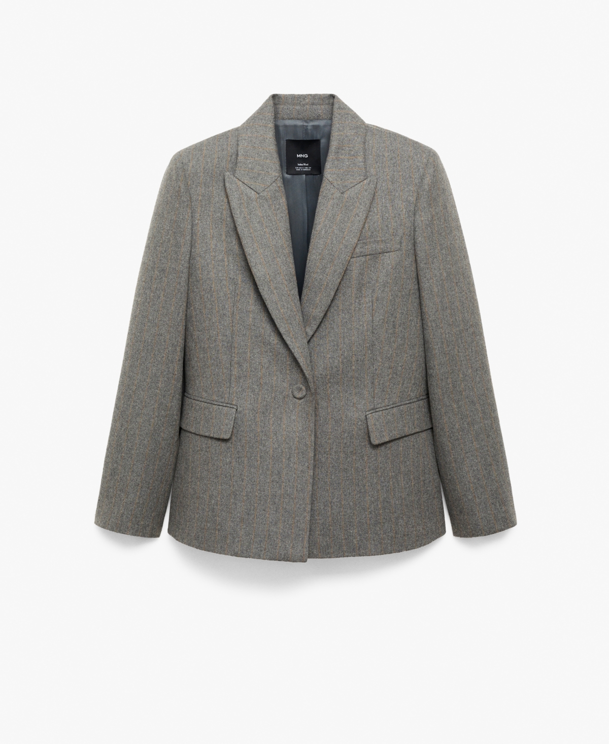 Women's Virgin Wool Suit Jacket - Gray