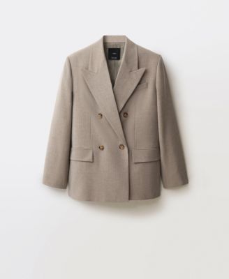 MANGO - Women's Wool-Blend Suit Jacket