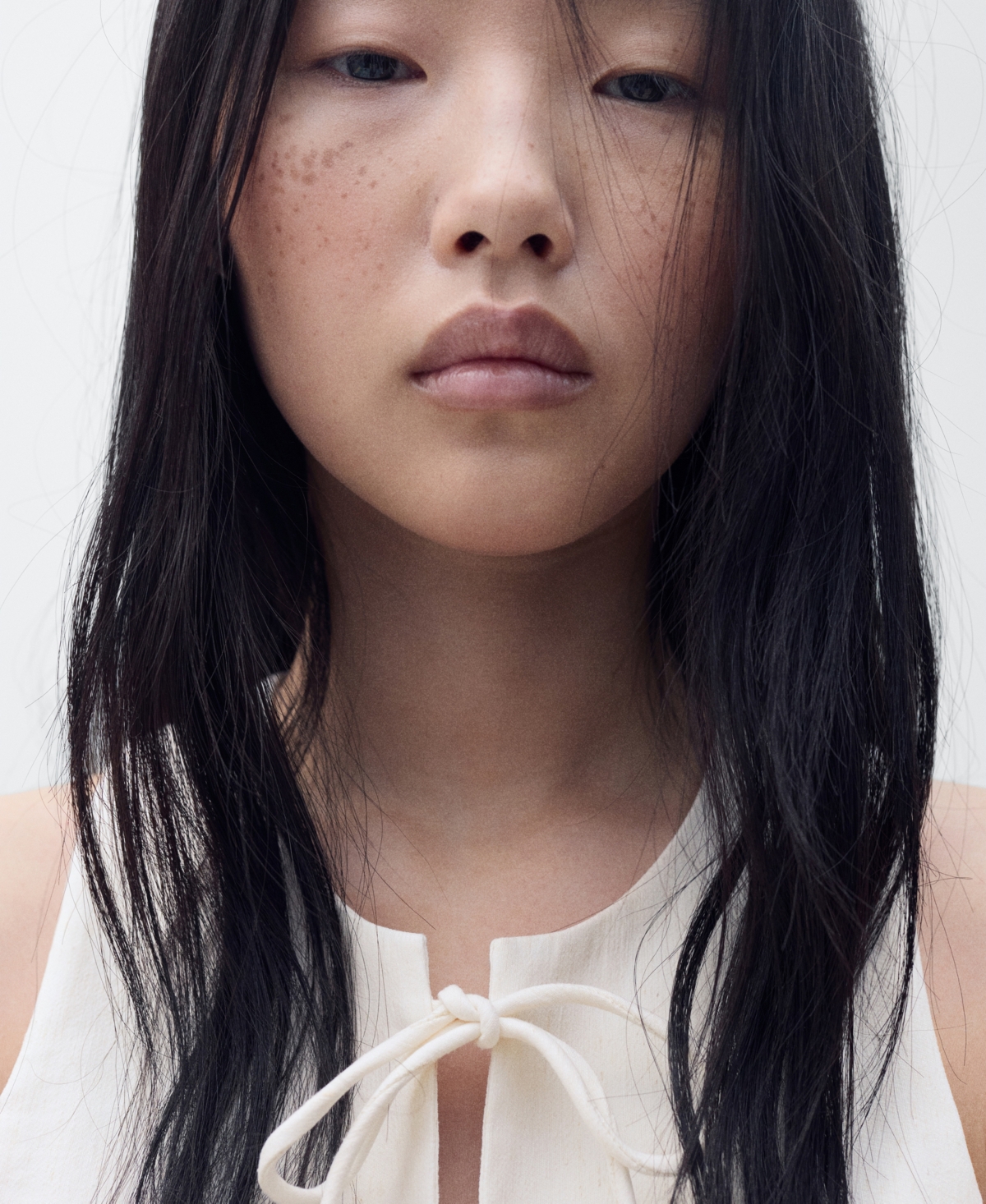 Mango Women's Bow Linen-Blend Top