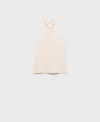 Women's Knot Detail Halter-Neck Top