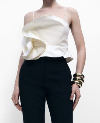 MANGO - Women's Maxi Ruffle Top