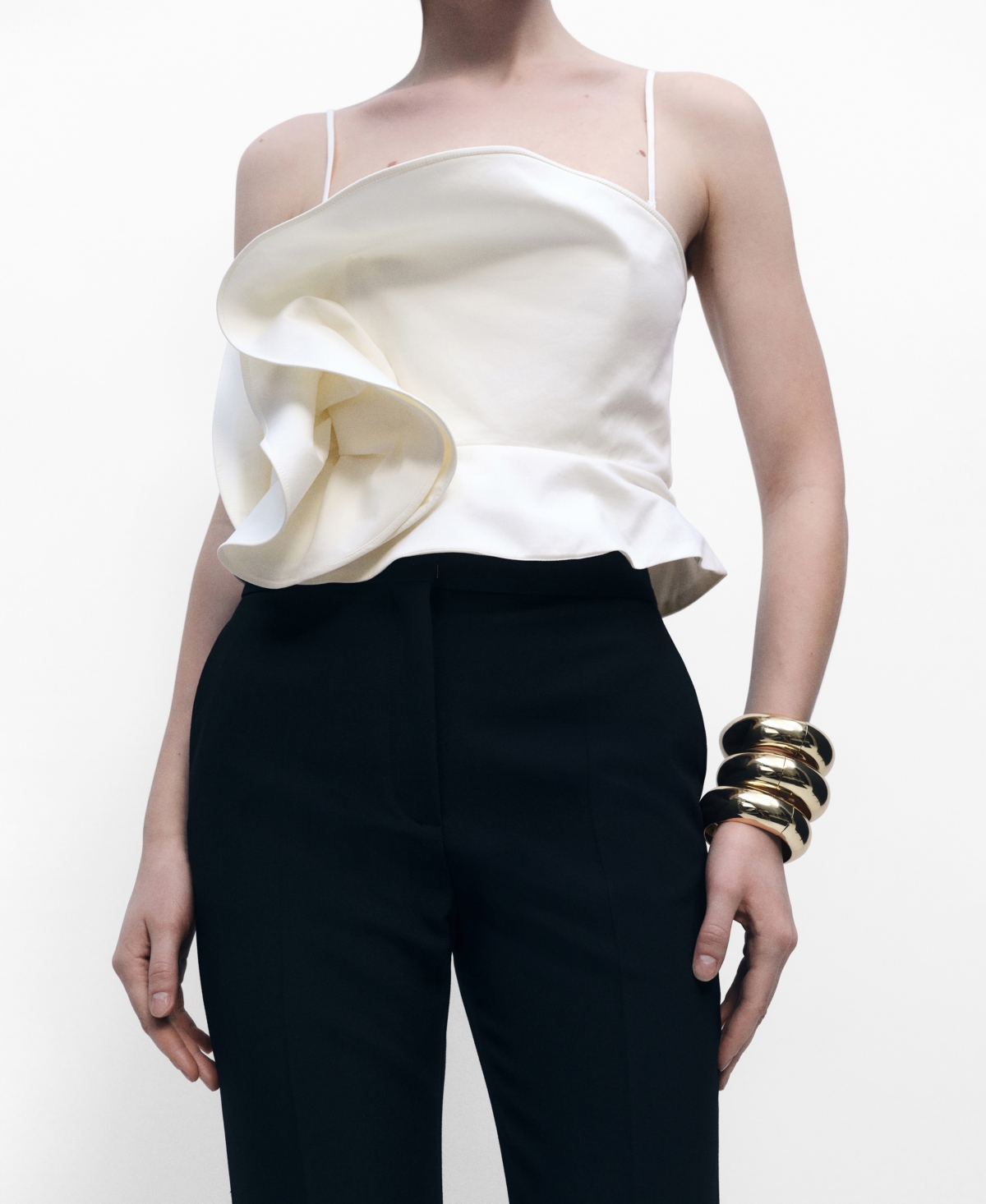 Women's Maxi Ruffle Top - Off White