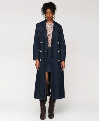 Avec Les Filles Women's Double-Breasted Belted Trench Coat - Macy's