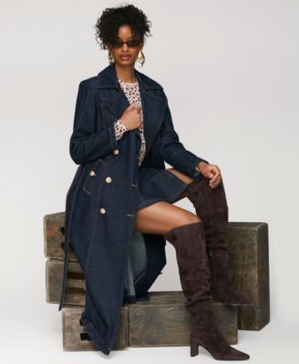 Women's Double-Breasted Belted Trench Coat