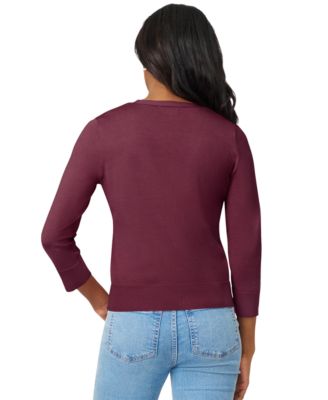 Women's V-Neck 3/4-Sleeve Cardigan 