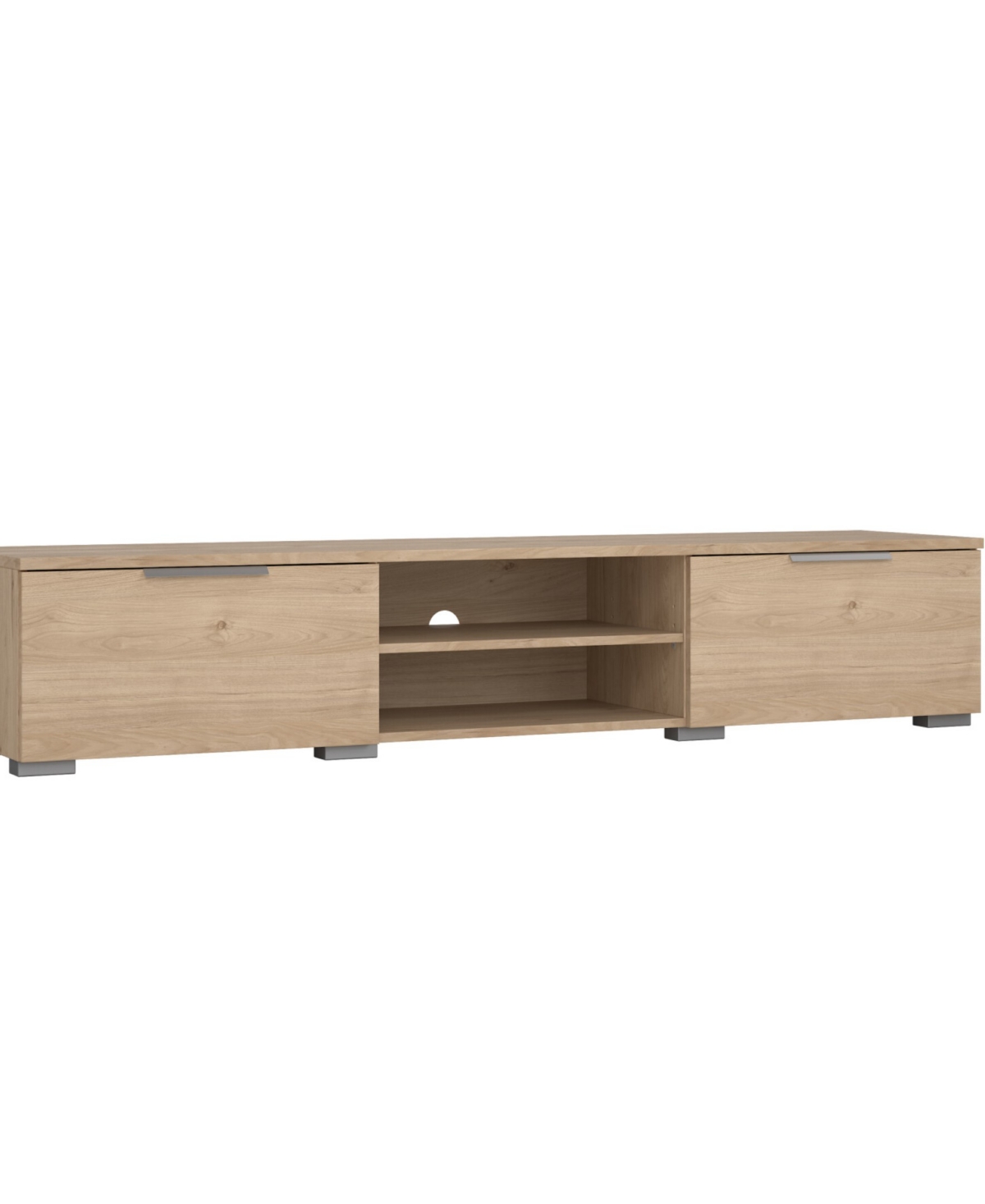 Tvilum 13.3" Wood 2 Drawer 2 Shelf Tv Stand