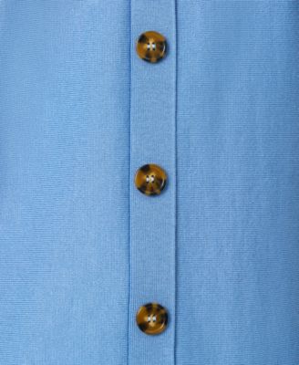 Women's Boatneck Button-Back Dolman-Sleeve Sweater