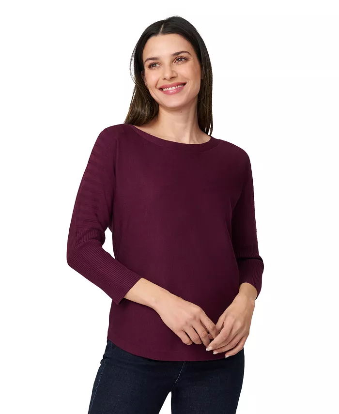Women's Boatneck Button-Back Dolman-Sleeve Sweater - thumbnail 9