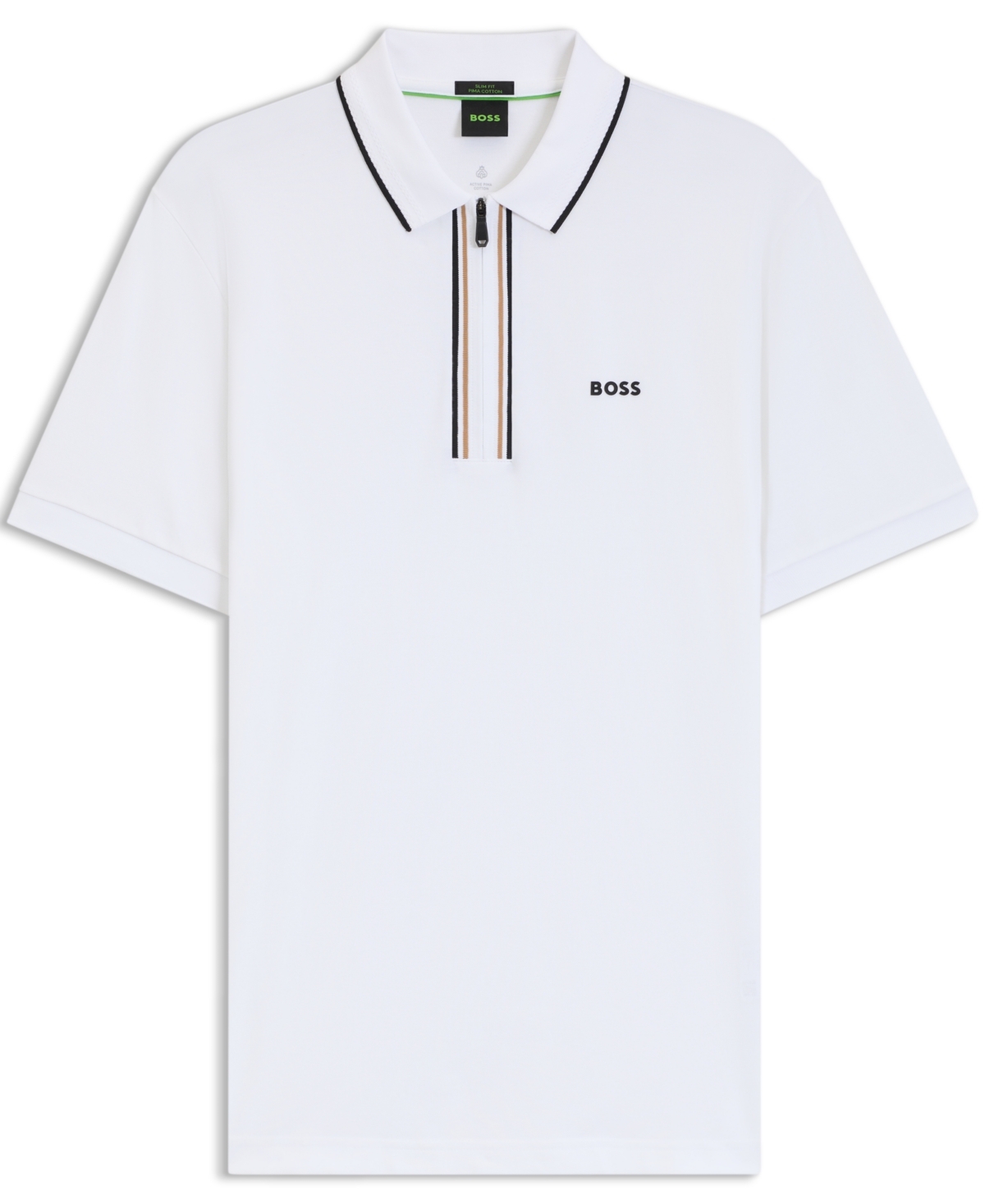 Hugo Boss Mens White Logo-print Short-sleeve Stretch-cotton Polo Xxl In White