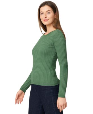 Women's Crewneck Ribbed-Knit Sweater