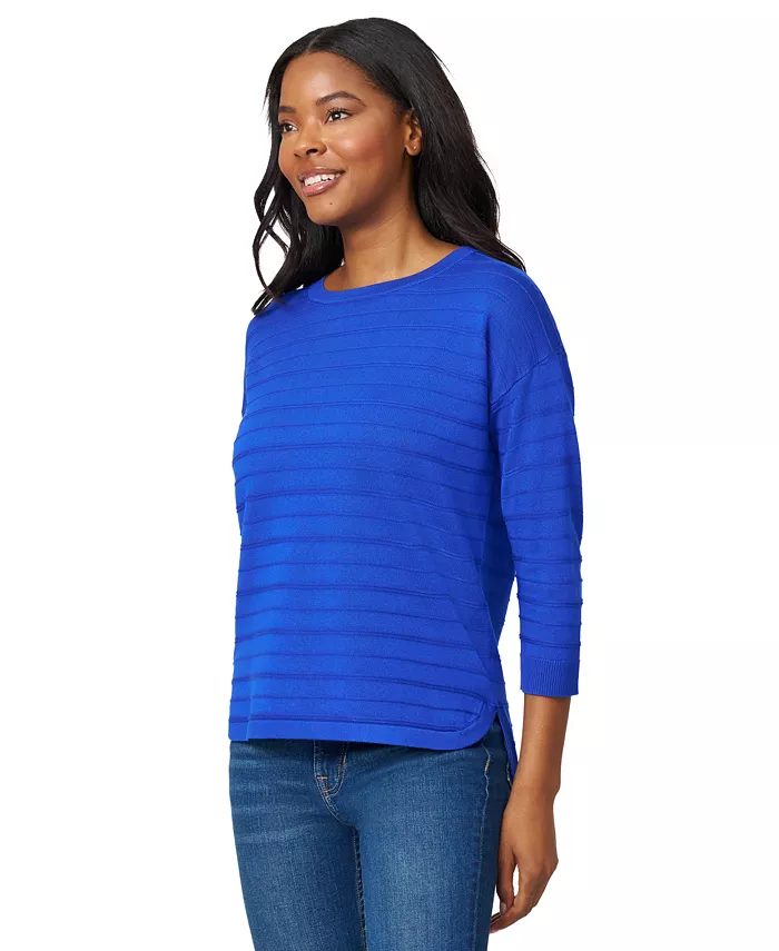 Women's Ottoman-Rib Crewneck 3/4-Sleeve Sweater - thumbnail 9