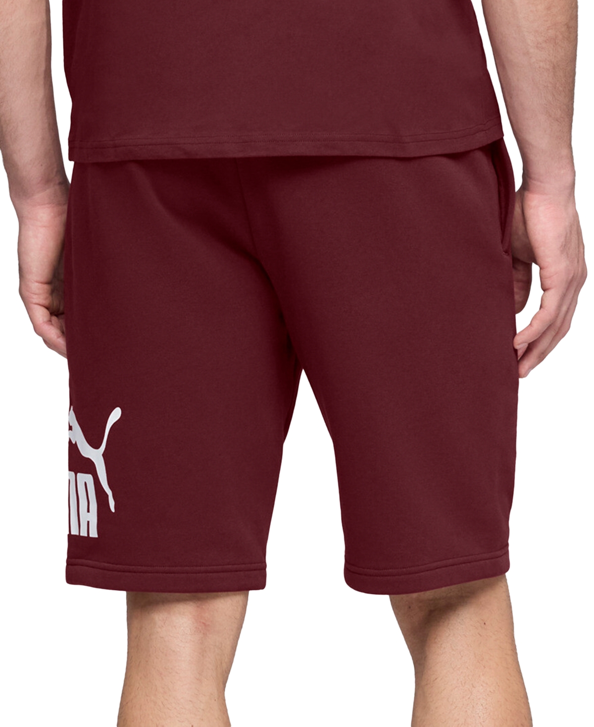 Puma Men's Logo Drawstring Shorts In Red