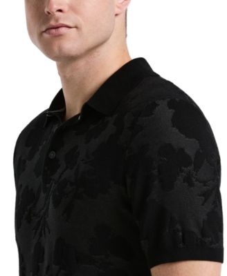 Men's Floral Jacquard Polo Shirt