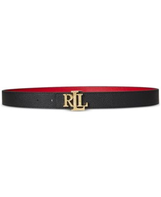 Logo Pebbled Leather Belt