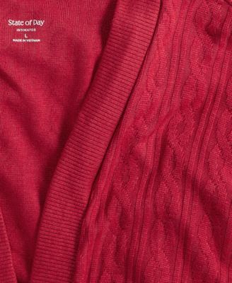 Women's Cable-Knit Duster Robe, Macy's Exclusive