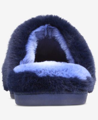 Women's Boxed Two-Tone Faux-Fur Slide Slippers, Macy's Exclusive